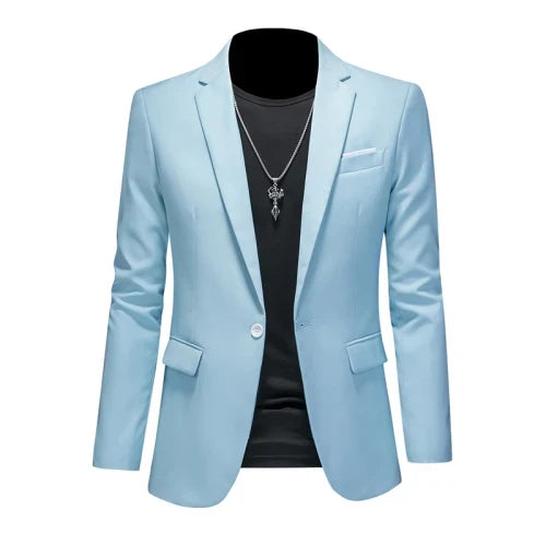 15 Color Fashion Mens Suit Jacket High Quality Slim Fit Solid Color Casual Business Mens Blazers Formal Office Wedding Suit Tops