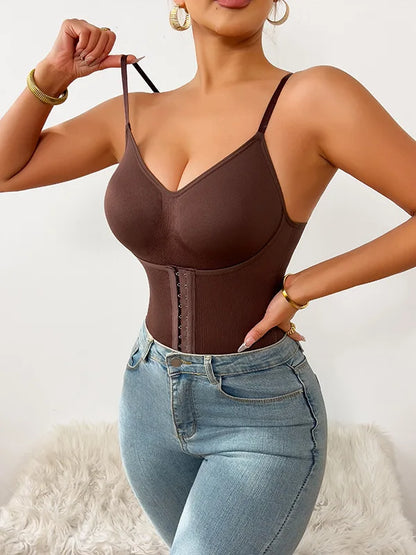 New Firm Tummy Control Thong Bodysuit Shapewear With Zipper Belt Women Fajas Body Shaper Waist Trainer Slim Cincher Corset Tops