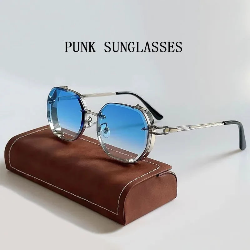Steampunk Sunglasses For Men Punk Retro Sunglasses Women Trendy Vintage Fashion GlassesLuxe Gafas De Sol Hombre Zonnebril Heren