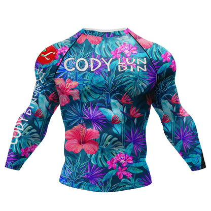 New UPF 50+ Rashguard Men's Surfing T-Shirt Quick Dry UV Protection Breathable Long Sleeve Beach Surf Wear Fitness Running Shirt