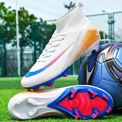 New Men Football Boots Match Outdoor Long Spikes Soccer Shoes Cleats Comfortable Training Sport Adult Breathable Boys Non Slip
