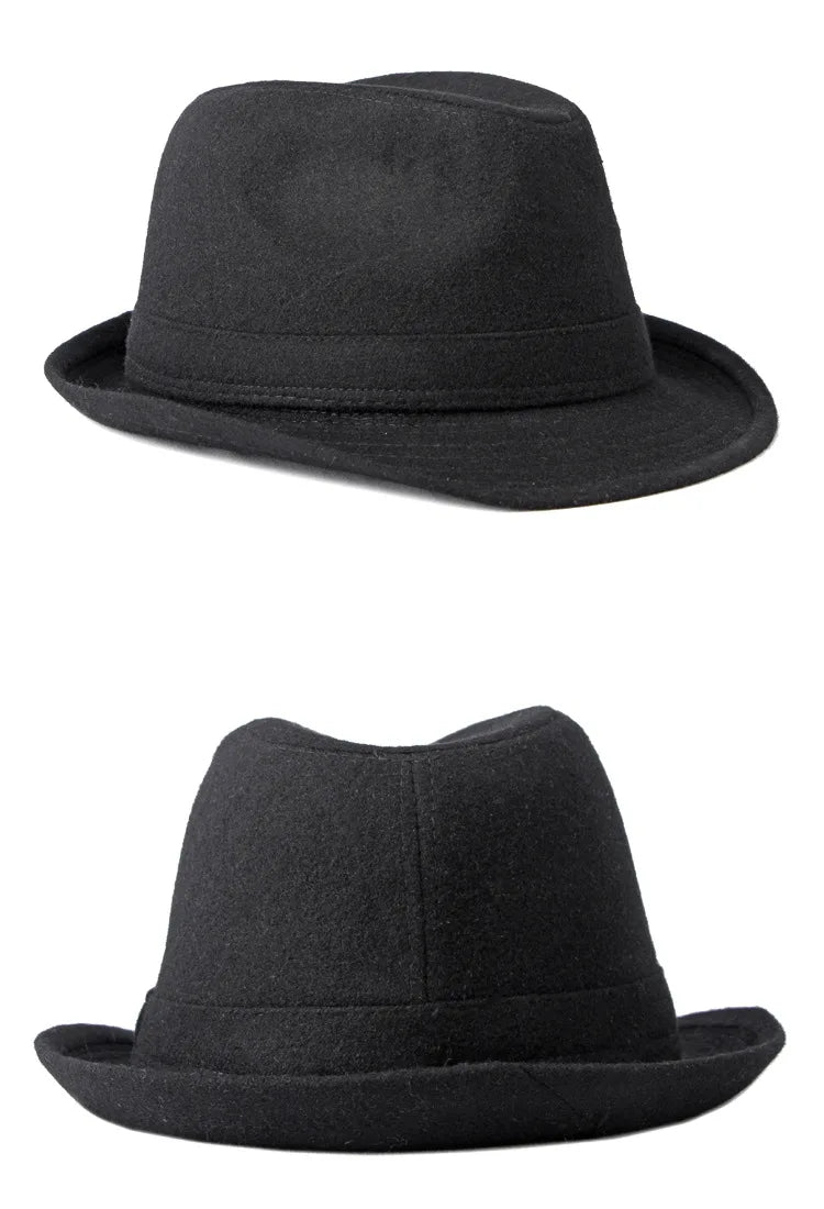 Gentleman Hat Men's British Style Retro Simple Pure Color  Top Hat Men's Casual Jazz Hat