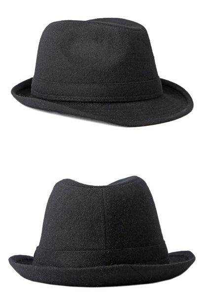 Gentleman Hat Men's British Style Retro Simple Pure Color  Top Hat Men's Casual Jazz Hat