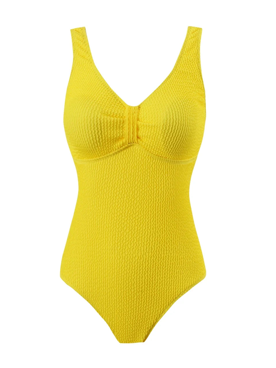 Slim V Neck Swimsuit Women 2025 New One Piece Vacation Swimwear Solid Bodysuit Female Bathers Swimming Monokini Summer Beachwear