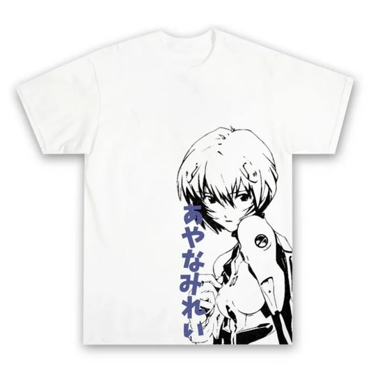 Anime Gospel Four Seasons Retro Pure Cotton Fashion Harajuku T-shirt Suitable for Men and Women Street Wear