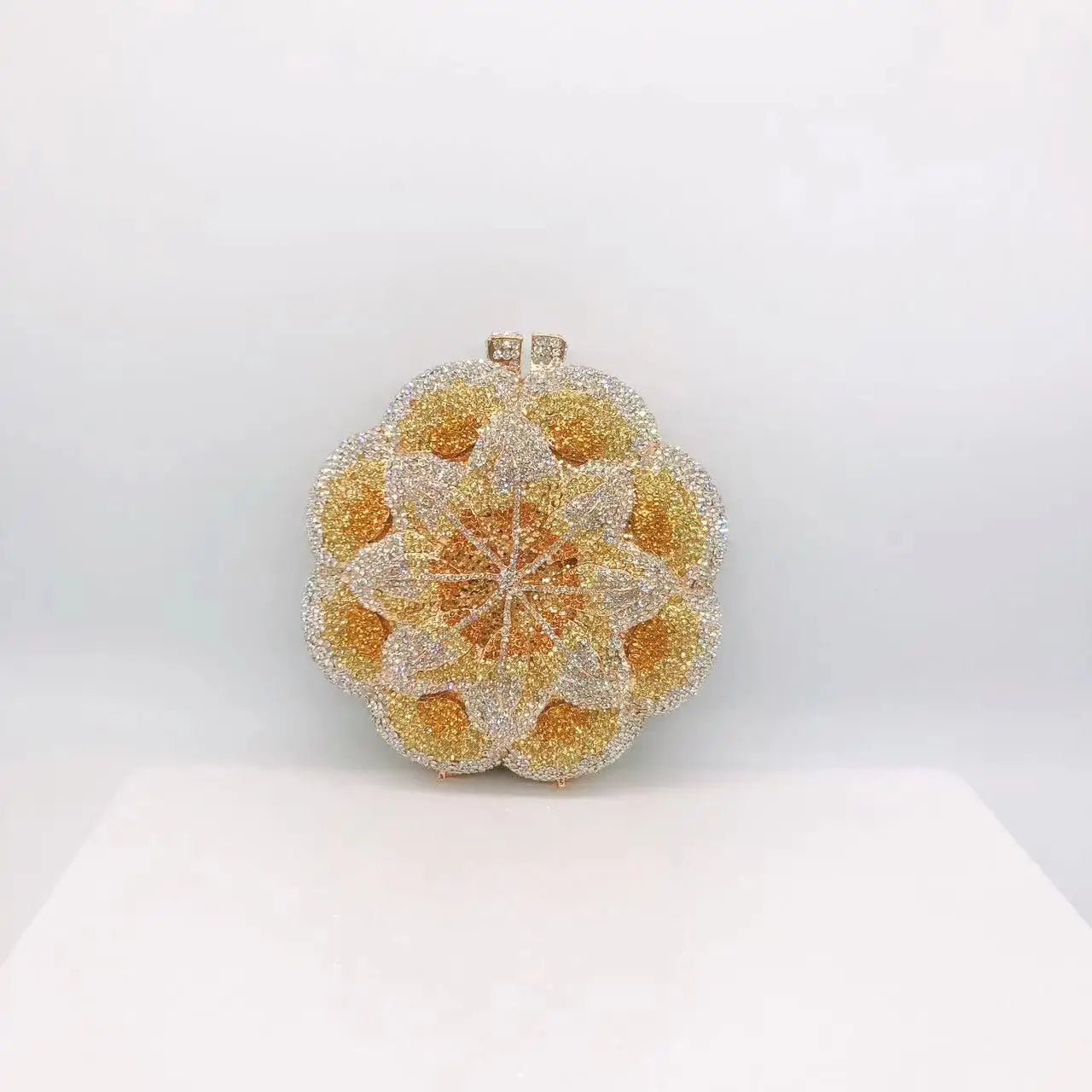 Rose Flower Crystal Evening Bags for Women Rhinestone Clutches Luxury Elegant Handbags Wedding Bride Gift Bags Banquet Shiny Bag