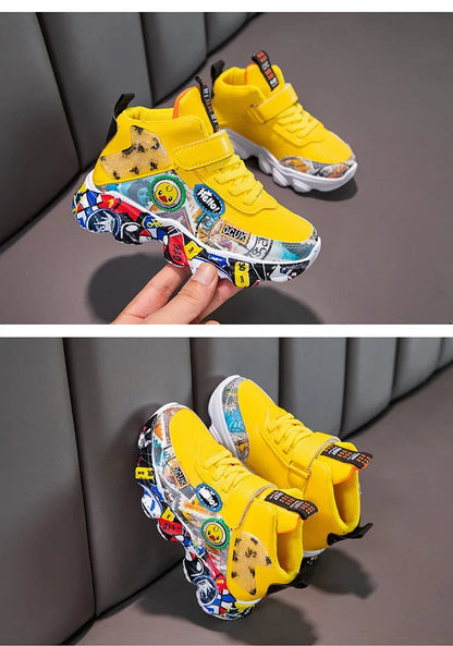 Spring Fall Kids Shoes Boys Girls Child Sneakers High Quality Casual Sports Tennis Flats Winter Outdoor Running