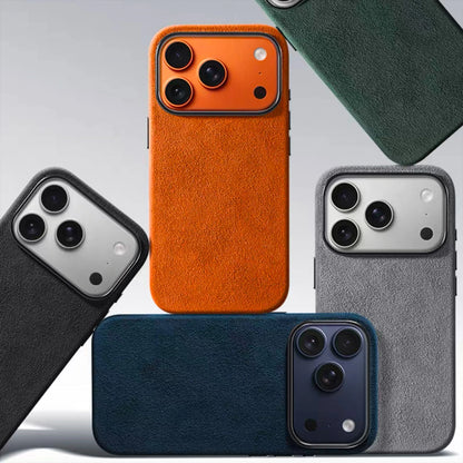 Real Italian Imported for Alcantara Magnetic Case for iPhone 17 Pro Max 17Pro with MagSafe Case Smart Button Protective Cover