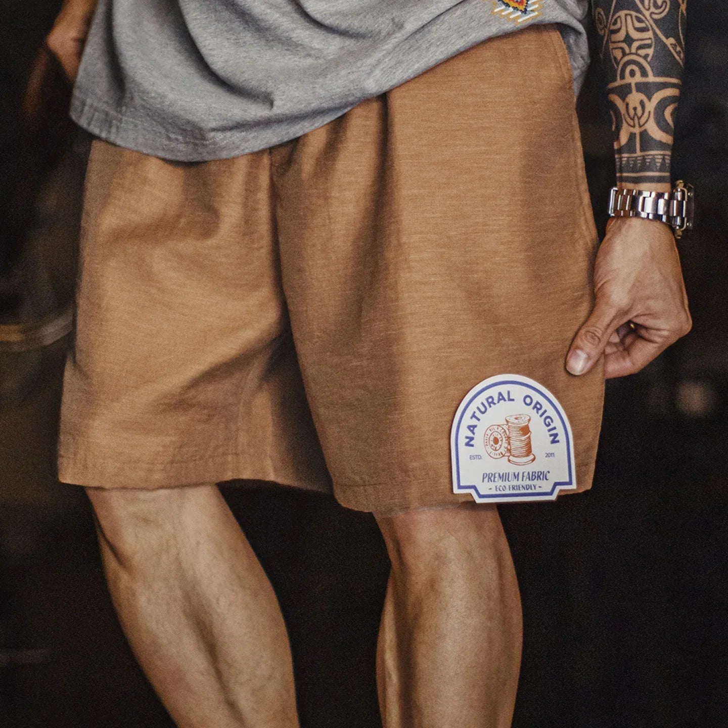 Men's Lyocell Linen Look Shorts Straight Leg Elastic Waist Lightweight Breathable Old Money Casual Summer Male Pants