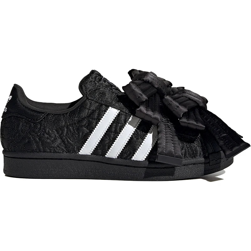 Official Authentic Three Stripes Women's Bow Casual Low-top Sneakers JR7978