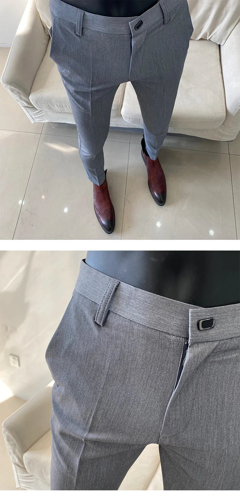 Summer Light Thin Men's Suit Pants 2026 New High Quality Men Formal Business Office Social Solid Color Slim Fit Casual Trousers
