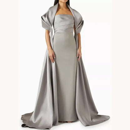 Customized Sexy Elegant Train Dress A-Line Evening Dresses Occasion Formal Exquisite High Quality Prom Party Gowns for Women