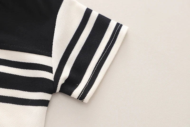 Boys clothing set summer Korean style striped T-shirt checkered shorts fashionable children's cotton 2 piece casual baby clothes
