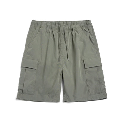 2024 Summer New  Oversize Lightweight 190g  Quick Dry Fabric Cargo Drawstring Shorts Men Cool Fishing Hiking Shorts