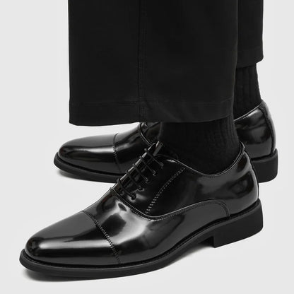 Men's Dress Shoes Size 38-46 Fashion Man Pointed Toe Oxford Shoes Lace-Up Brogue Footwear Buckle Business Wedding Shoes Sneakers
