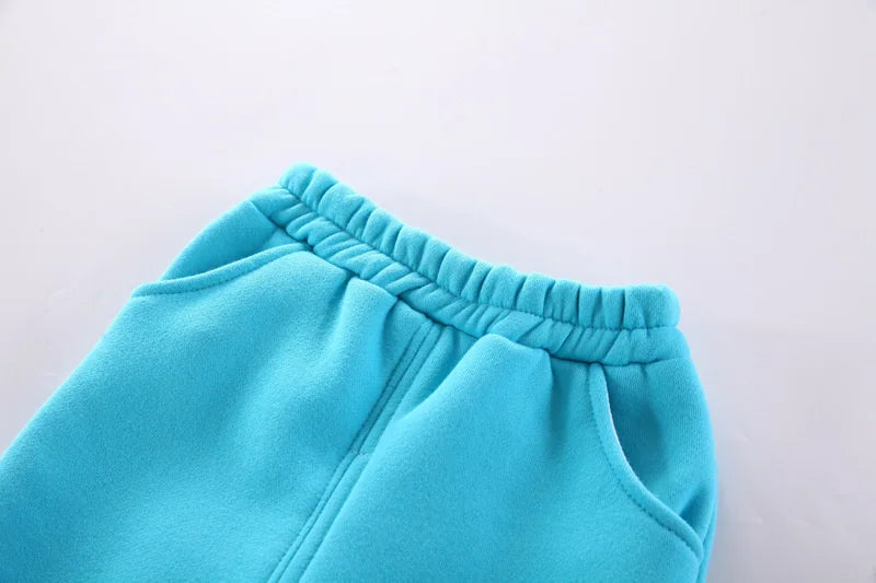 New Autumn Winter Fashion Baby Girls Clothes Children Boys Thicken Hoodies Pants 2Pcs/Set Toddler Sports Costume Kids Tracksuits