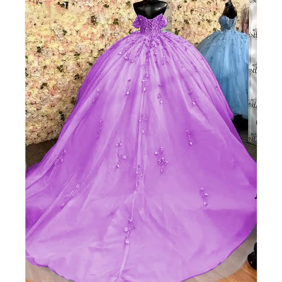 Shinny Party Dress 15 Quinceanera Dresses Ball Gown Luxury 15 Year Old Dress Formal Dress For 15 Years Party Customized