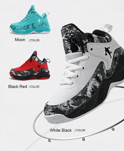Basketball Shoes for Kids Sneakers New Boys Brand Thick Sole Non-slip Children Sports Shoes Child Boy Basket Trainer Shoes