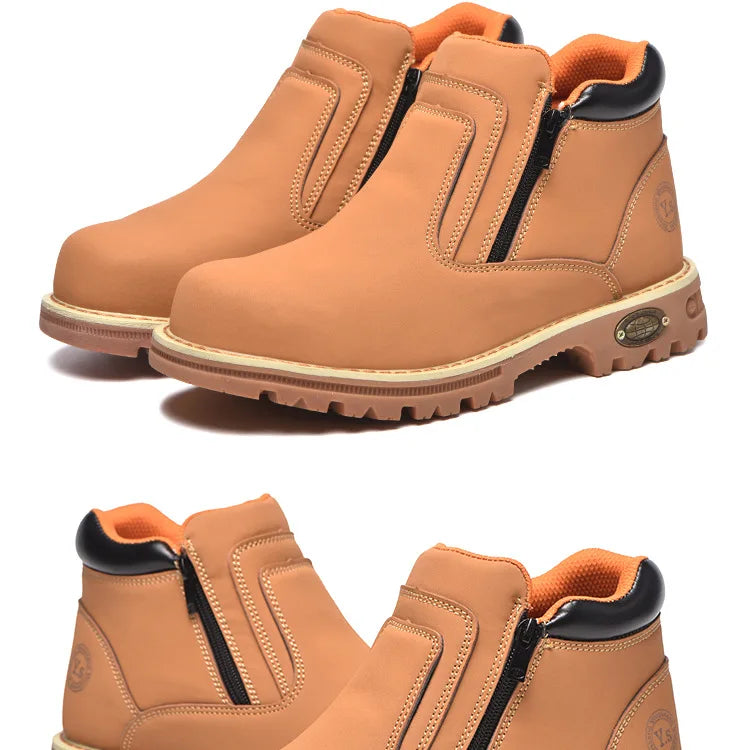 work shoes for men waterproof safety shoes man anti spark leather boots man anti puncture anti slip welder shoe black work shoes