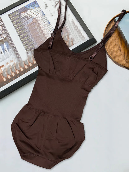 Set of 3 Solid Color Body Shaping Bodysuits Designed to Lift Arms,They Come with Matching Panties Suitable for All Seasons