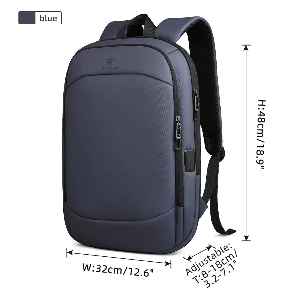 Business Backpack for Men 17 Inch Laptop Backpack with USB Port Slim Expandable Waterproof Travel Bag Large Work Computer Bag