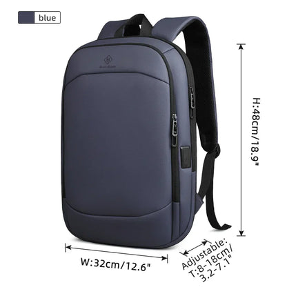 Business Backpack for Men 17 Inch Laptop Backpack with USB Port Slim Expandable Waterproof Travel Bag Large Work Computer Bag