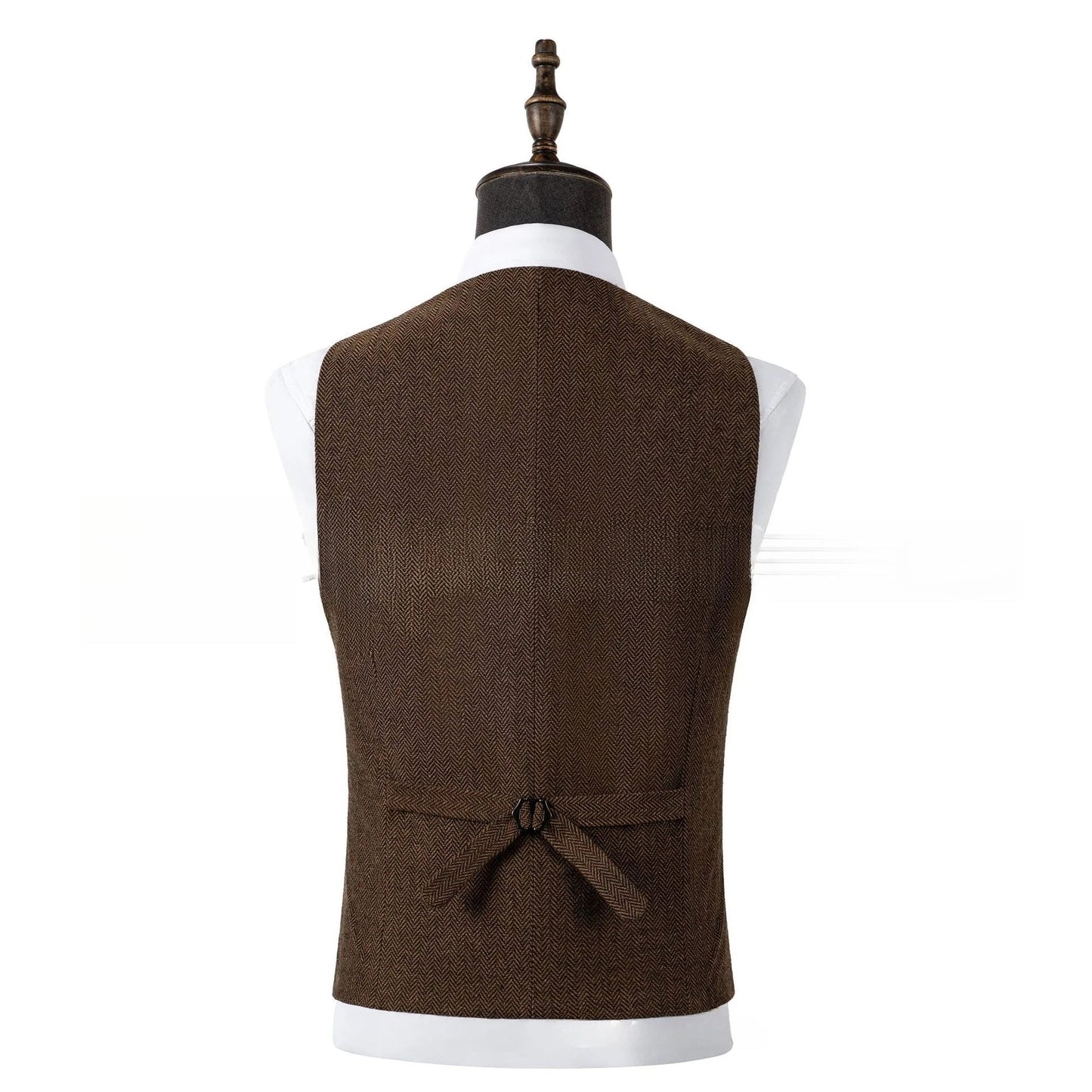 Men's Single Breasted Herringbone Suit Vest Casual Business Dinner Party Dress Mail Waistcoat Top Coat Wedding Groomsman's Dress