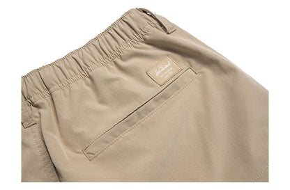 2024 Summer New  Oversize Lightweight 190g  Quick Dry Fabric Cargo Drawstring Shorts Men Cool Fishing Hiking Shorts