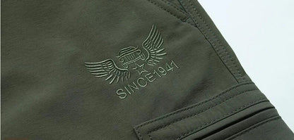 New Tactical Pants Men Winter Outdoor Work Casual Cargo Trousers Waterproof Fleece-lined Pants Elastic Hiking Traveling Workwear