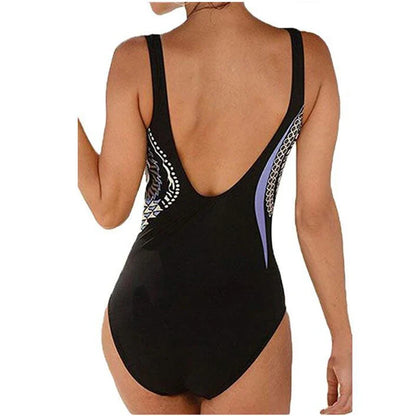 2024 Vintage One Piece Swimsuit Women Swimwear Tummy Control Monokini Sexy Bodysuit Print BathingSuit Female Beachwear Plus Size