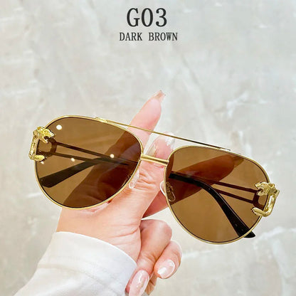Luxury Sunglasses Women 2025 Fashion Glasses Vacation Oval Sunglass Luxe Femme Lunette Soleil Femme Lentes De Sol Mujer Vintage