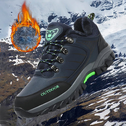 Hiking Boots Man Winter Sneakers Luxury Designer Men's Leather Boots Models Winter Shoes Anti Slip Sneakers Platform Ankle Boots