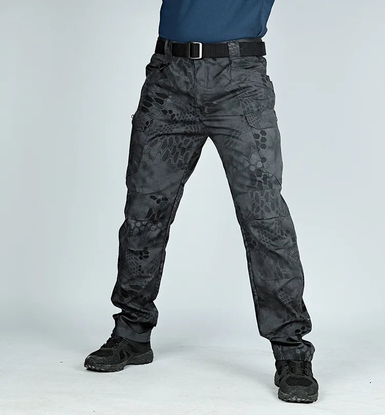 Men's Cargo Pants Multi Pocket Tactical Men Pants Casual Military Army Combat Trousers Waterproof Hiking Pants Plus Size 6Xl
