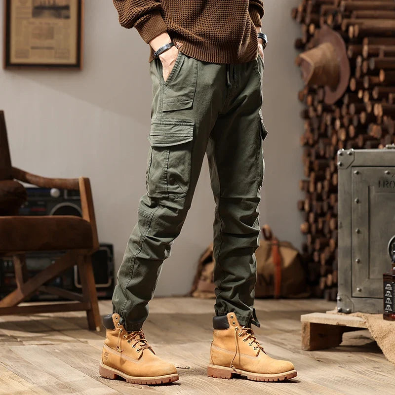 New Men Fashion Military Cargo Army Pants Slim Regualr Straight Fit Cotton Multi Color Camouflage Green Yellow Trousers BL7606