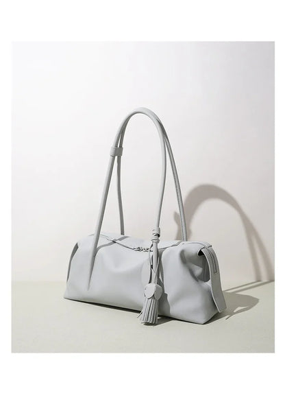 2026New Women's Casual Top Grain Leather Shoulder Bag Large Capacity Soft Pillow Handbag Underarm Tote for Daily Commute