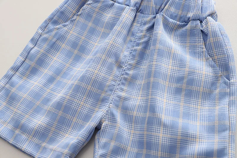 Summer Kids Clothes Set for Boys Girls Patchwork T-Shirt Shorts 2Pcs Suit Toddler Baby Clothing Infant Outfit for Ages 1-5 Years