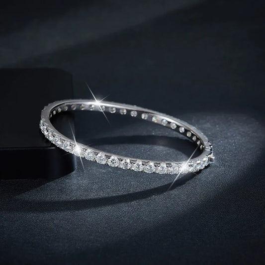 Bracelets pour femmes en moissanite D VVS1 de 4 mm, certifiés GRA, en argent sterling 925 plaqué or 18 carats, pour fête, cadeau, bijoux