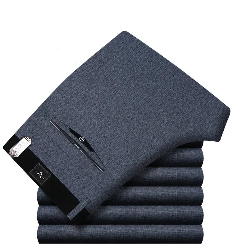 Men's Suit Pants High Quality Summer Men Dress Pants Straight Business Mens Formal Pants Big Size Classical Trousers