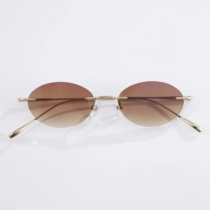Fashion Frameless Women Polarized Sunglasses Travel Photography Sunglass Pure Titanium Frame Men Punk Sun Glasses Shades UV400