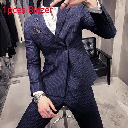 25 Colors 1 Pcs Blazer No Pants S-7XL New Wedding Dress Formal Business Slim Mens Suit Jacket Plaid Striped Solid Color