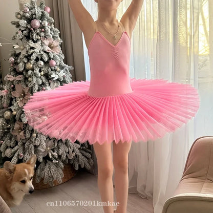 White Pink Ballet Tutu Skirt Swan Lake Ballet Dress Children's Performance Costume Kids Belly Dance Clothing Stage