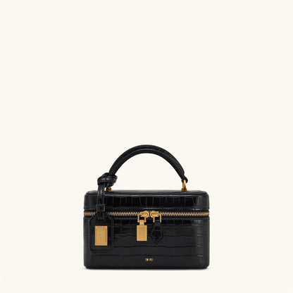Textured Leather Crossbody Bag for Women, Designer Shoulder Purse with Letter Logo, Chic Commuter Handbag