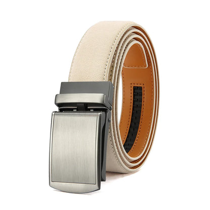 Men's High-Quality Belt 115cm 125cm 135cm Luxury Belt, Black Men's Automatic Buckle Jeans Men's Belt Suit Belt