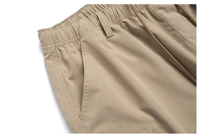 2024 Summer New  Oversize Lightweight 190g  Quick Dry Fabric Cargo Drawstring Shorts Men Cool Fishing Hiking Shorts