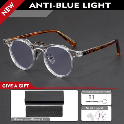 Personalized Retro Fashion New Design Men's Anti-blue Light Glasses Reading Glasses Can Be Customized Prescription 1028