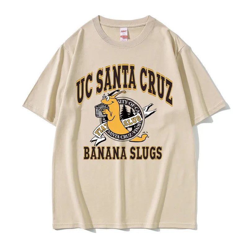 Famous Director Quentin Tarantino Movie Pulp Fiction Jhon Travolta Banana Slugs Same Style Tshirt Men Women Casual Loose T-shirt