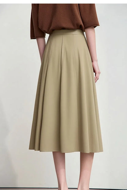 Women's Skirt 2026 Summer New Elegant Office Solid High Waist Mermaid Skirt Casual Loose Versatile Woman Clothes 12622093