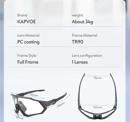 Photochromic Cycling Sunglasses Men Women Road Mtb Mountain Bike Bicycle Glasses Cycling Glasses Sport Running Eyewear