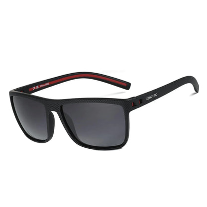 Polarized Sunglasses for Men Shades Lightweight TR90 Frame UV400 Protection Square Outdoor Trave Driving Sun Glasses