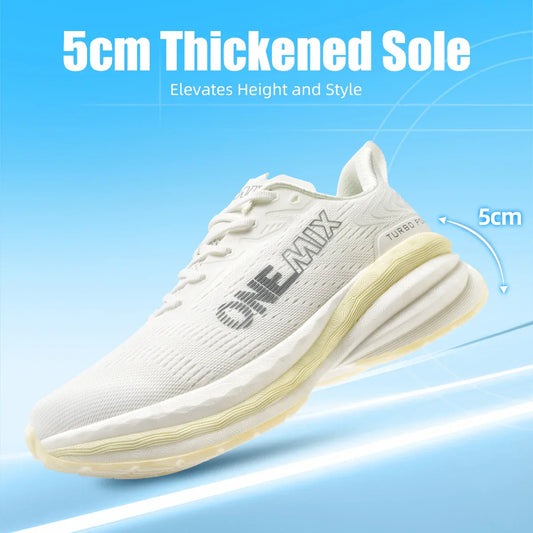 Men's Running Shoes Air Cushion Sneakers Breathable Mesh Outdoor Athletic Height Increase Walking Shoes Size EU 35-47